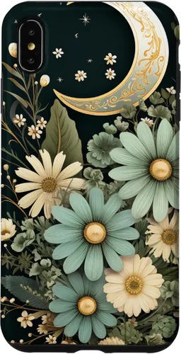 Miniatura 10 de Funda botánica de flores silvestres para iPhone 13 verde salvia