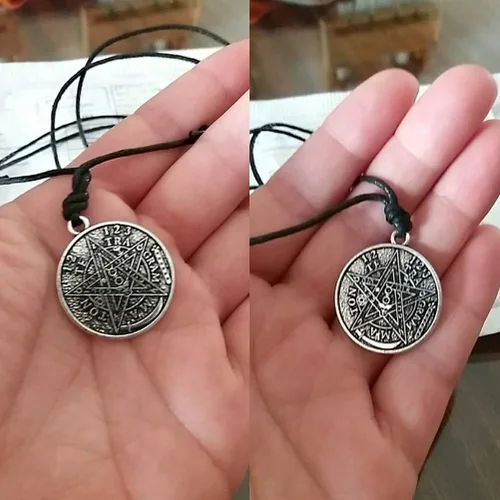 Miniatura 4 de My Shape Tetragrammaton Pentagram Pentagram Colgante Collar Wiccan Pagan Jewelry