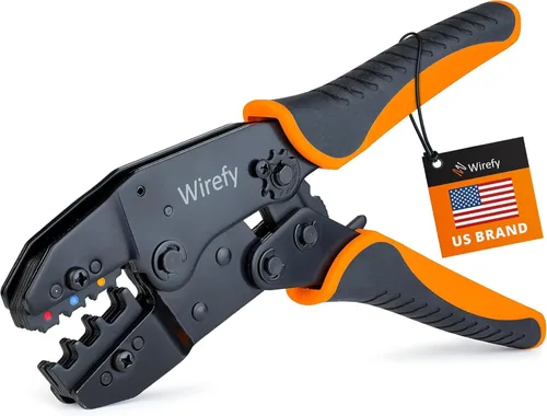 Miniatura 10 de Wirefy Juego de herramientas de engarce de 5 piezas, engarzadora de alambre de trinquete, para conectores termorretráctil, nailon, no aislados