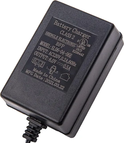 Miniatura 2 de 6.0V0.5A cargador de coche de los niños, SL06-04-06E 6V coche eléctrico que monta el juguete del juguete adaptador de corriente enchufe cuadrado
