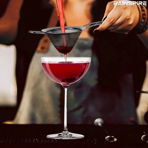 Miniatura 7 de Rainspire Colador pequeño de acero inoxidable de malla fina, mini colador de cóctel para cócteles, hierbas de té, café y bebidas, colador de té