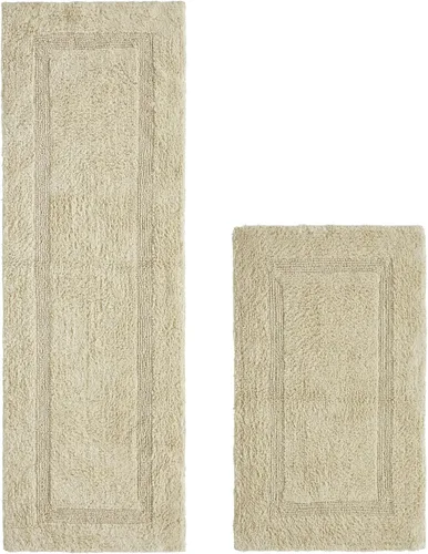 Miniatura 61 de Better Trends Alfombra de Inodoro en Forma de U Cubierta de Asiento de Inodoro de Lujo 100% Algodón Absorbente de Agua, Cubierta de Tapa Reversible