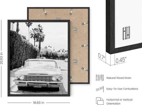 Miniatura 3 de HAUS AND HUES Póster vintage de auto clásico en blanco y negro – Arte de pared de auto retro para garaje, oficina o sala de estar