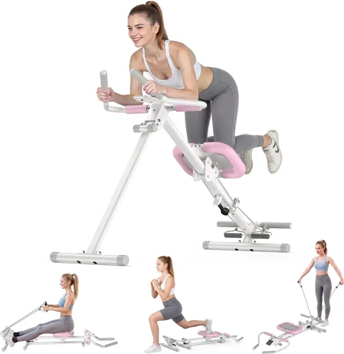 Miniatura 10 de OWLSKY Máquina de abdominales, máquina de entrenamiento abdominal ajustable para entrenamiento de abdominales en casa, gimnasio, plegable