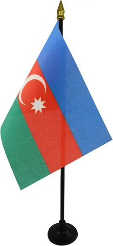 Miniatura 58 de AZ FLAG Bandera de mesa de Albania de 4 x 6 pulgadas - Bandera de escritorio albanesa 5.9 x 3.9 in - Tapa de lanza dorada