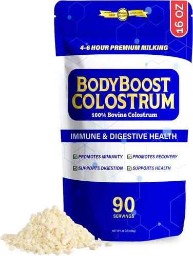 Miniatura 13 de BodyBoost Calostro instantáneo, 100% calostro bovino, suplemento de refuerzo inmunológico con inmunoglobulina y lactoferrina, súper alimento