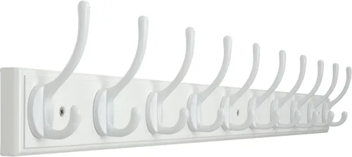 Miniatura 11 de WEBI Perchero de pared para montar en la pared, ganchos para colgar en la pared de 38 1/4" de largo, perchero de pared de bambú con gancho