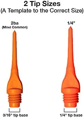 Miniatura 2 de Mueller - Puntas de dardos de plástico con rosca de 1/4 pulgadas – Bolsa/100-15 variaciones de color Verde neón