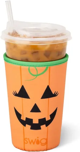Miniatura 4 de Swig Life Coolie de Taza Helada Mediana, Funda Aislante de Taza de Café Helado de Halloween de 22oz con Asa, Coolie Aislado de Neopreno Mantiene