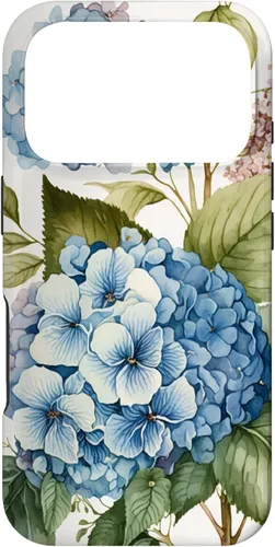 Miniatura 30 de Watercolour Vintage Blue Hydrangea with Flower Flower Case for iPhone 17
