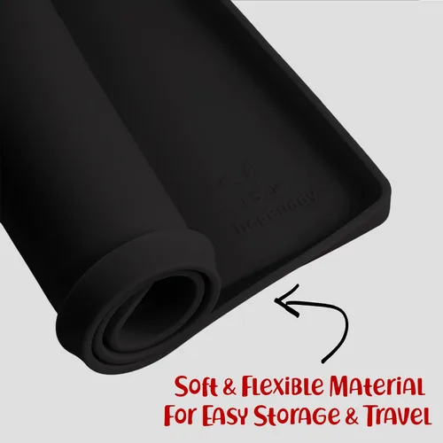 Miniatura 5 de DogBuddy Tapete de comida para perros – Tapete impermeable para comida y agua, tapete de silicona para alimentación de mascotas para pisos, mantel