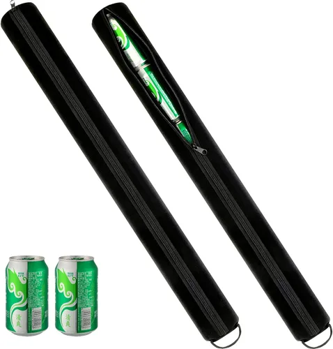 2 piezas de 6 latas aisladas con manga enfriadora de cerveza, tubo negro para golf, días de playa, picnic, viajes y más (estilo simple)