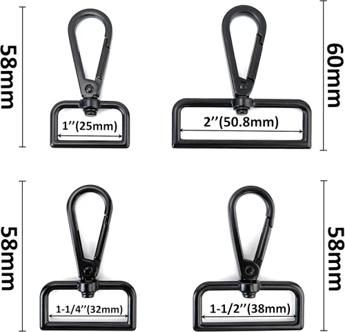 Miniatura 2 de 10 piezas de cierre giratorio de langosta con anillo en D, ganchos de presión para puerta de empuje, clips de gatillo para bolso y llavero Bronce