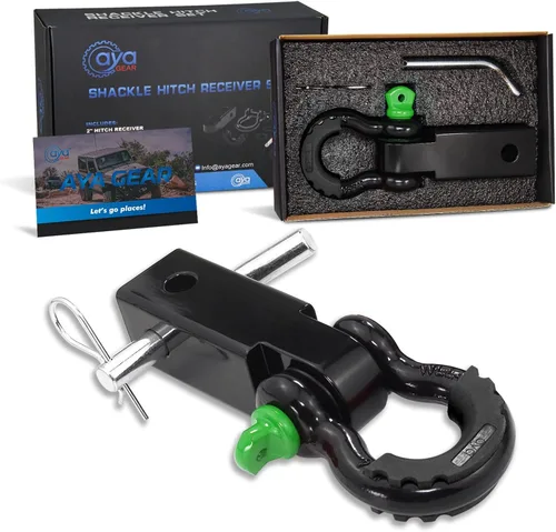 Receptor de grillete de 2 pulgadas, 35,000 libras de resistencia a la rotura, receptor de alta resistencia con tornillo de 5/8 pulgadas, grillete de