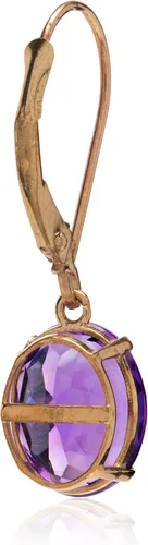 Miniatura 2 de Tienda Collection 14k Gold 8 x 10mm Oval Gemstone Dangle Earrings for Women with Leverbacks