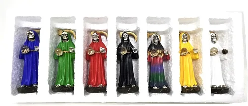 Miniatura 5 de Estatuas Santa Muerte 4" Set de 7 piezas
