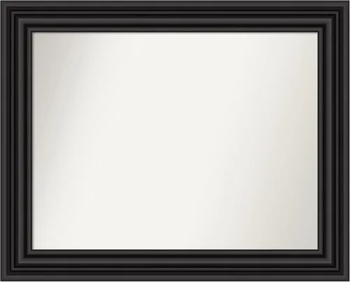 Miniatura 291 de Amanti Art Espejo personalizado, espejo de baño negro puente, espejo de pared o espejo de tocador de baño sobre el fregadero (26 x 26 pulgadas)