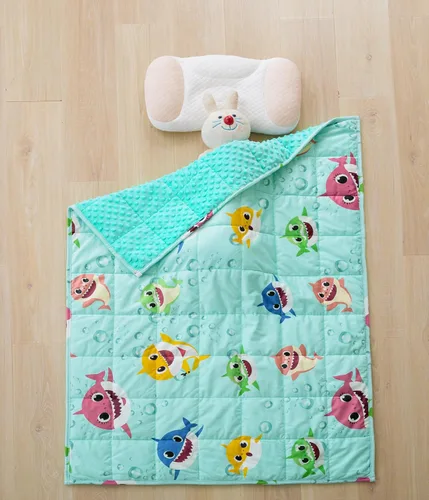 Miniatura 2 de Sivio - Manta con peso de 5 libras, súper suave terciopelo de cristal y puntos Minky con patrones de dibujos animados reversibles, mantas pesadas