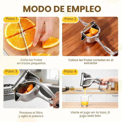 Miniatura 3 de Exprimidor de jugo de frutas, manual de exprimidor de limón, agarre ergonómico antideslizante, fácil de usar y limpiar, extracción eficiente
