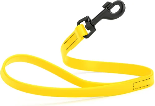 Miniatura 80 de Dogline Biothane - Correa impermeable para perro, correa de nailon tejido con revestimiento fuerte, con herrajes negros, a prueba de olores, fácil