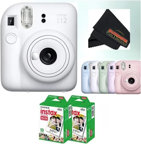 Miniatura 19 de Fujifilm Instax Mini 12 cámara instantánea Blossom Pink con unidad flash USB Sandisk de 32 GB + paquete de película Fujifilm Instax Mini de 40