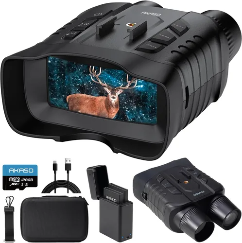 Miniatura 9 de AKASO Seemor-200 Night Vision Goggles with 64GB Card - 4K Full Color Night Vision Binoculars for Adults, App-Enabled Photo and Video Saving, AI-ISP