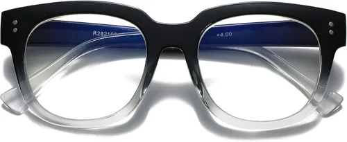 Bevi Lentes de bloqueo de luz azul, elegantes anteojos de lectura para hombres y mujeres Gris (Gradient Grey)