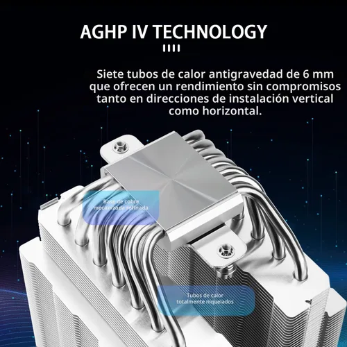 Miniatura 2 de Thermalright Phantom Spirit 120SE - Enfriador de aire para CPU, 7 tubos de calor, ventiladores duales TL-C12B V2 PWM de 4.724 in, tecnología AGHP