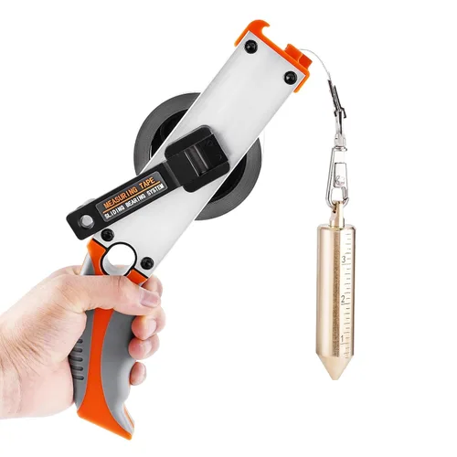 YJINGRUI - Cinta de medición para tanque de aceite de 33 pies | Cinta de acero inoxidable, a prueba de explosiones, 12.35 oz de latón Plumb Bob,