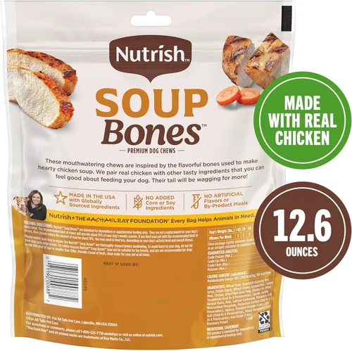 Miniatura 4 de Rachael Ray Nutrish - Tiras masticables para perros con sabor a sopa de huesos de mayor duración