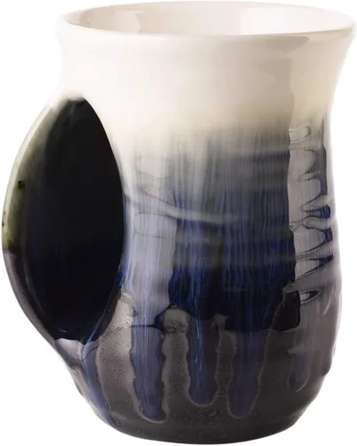 Miniatura 12 de Taza Calentadora de Manos, Cerámica de Cerámica Hecha a Mano y Pintada a Mano - El Bolsillo Contorneado Mantendrá el Calor de Tu Bebida Para