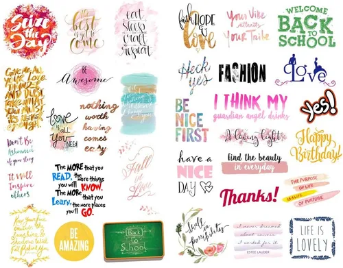 Miniatura 6 de Seasonstorm - Calcomanías precortadas, resistentes a los rayos UV e impermeables con palabras en inglés de bendición y diseño de copos de papel