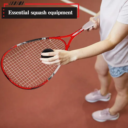 Miniatura 6 de 2 Pack Beginner Squash Racquet Set Includes Racquets with Racket Bags Anti Fog Goggles Cases Blue Dot Ball Indoor Gym Sports for Beginners Novice