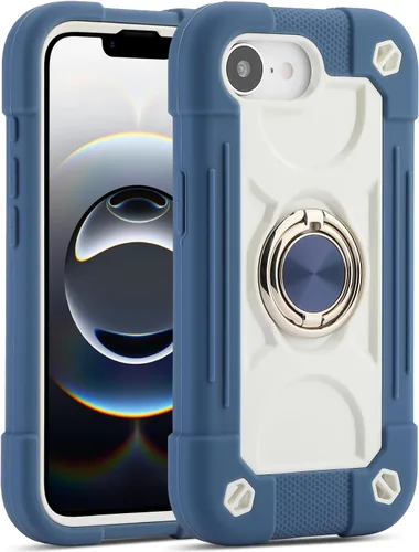 Miniatura 72 de MARKILL Funda compatible con iPhone 15 de 6.1 pulgadas con soporte integrado, [grado militar resistente de cuerpo completo] protección contra Rosa