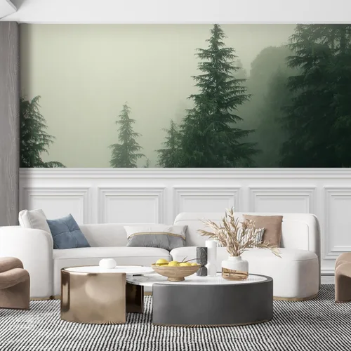 SIGNFORD - Papel tapiz de bosque brumoso removible para dormitorio o sala de estar, 66 x 96 pulgadas Bosque-2001-y34