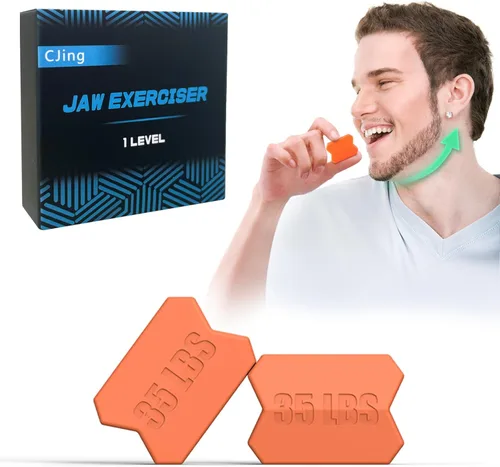 Miniatura 9 de CJing Ejercitador de mandíbula para hombres y mujeres – Tabletas de silicona para ejercitar la mandíbula – Potente entrenador de mandíbula
