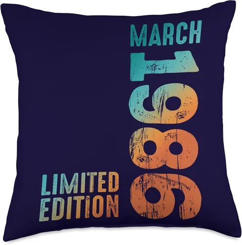 Awesome Limited Edition March 1986 Retro 1986 Vintage 1986 Throw Pillow