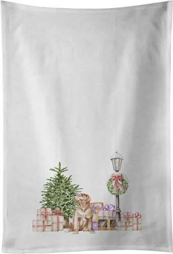 Miniatura 60 de Caroline's Treasures CK8100WTKT - Juego de 2 toallas de cocina con diseño de bulldog francés con diseño de país de las maravillas navideñas