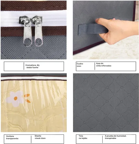 Miniatura 4 de Budding Joy Contenedores de almacenamiento debajo de la cama de 90L, organizadores de juguetes debajo de la cama y bolsas de almacenamiento de ropa