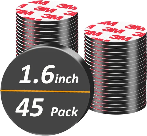 Miniatura 14 de 36 paquetes, imanes redondos con puntos despegables y adhesivos, (Diámetro 2.03 cm x 0.2 cm de grosor) Cintas magnéticas precortadas con respaldo