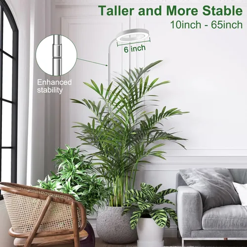 Miniatura 4 de wolezek Luces de cultivo para plantas de interior de espectro completo, 80 LEDs luz de cultivo de 3 colores, luces de plantas de 65 pulgadas