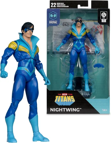 Miniatura 6 de McFarlane Toys - DC Direct Nightwing (Teen Titans) Figura de acción de 7 pulgadas con coleccionable digital