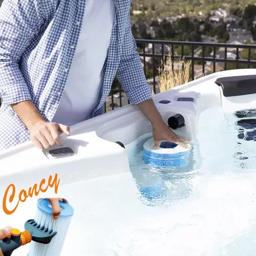 Miniatura 8 de Concy Limpiador de filtro de spa para bañera de hidromasaje y filtro de cartucho de piscina, conector de manguera de jardín, compatible con filtro