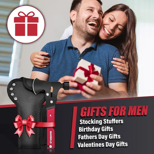 Miniatura 7 de Hacha Multiherramienta 15 en 1, Rellenos de Calcetín Navideño para Hombres Adultos, Accesorios de Campamento Equipo de Supervivencia, Herramienta