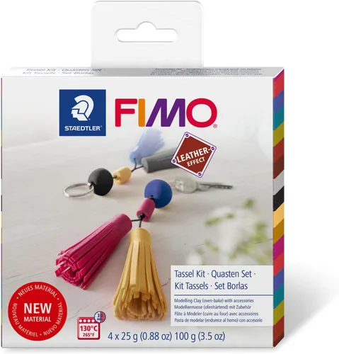 Miniatura 15 de STAEDTLER Fimo 8010-809 - Arcilla para modelar endurecimiento en horno (efecto cuero), color gris paloma