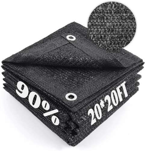 Miniatura 95 de Cool Area Lona de malla con ojales para cubierta de plantas, toldo de patio de 10 x 20 pies, para jardín, pérgola, invernadero, coche, granero, 55%