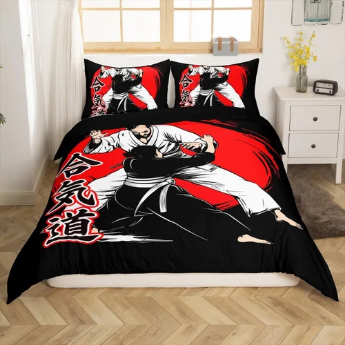 Miniatura 17 de Erosebridal Funda de edredón de madera con puerta de granero, juegos de ropa de cama estilo occidental, tamaño Queen, funda de edredón rústica