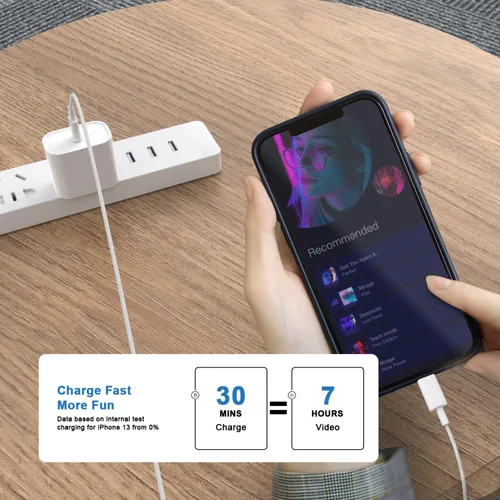 Miniatura 9 de Cargador para iPhone 17 Pro Max de carga rápida, bloque de carga rápida USB C de 40 W con cable de carga tipo C de 10 pies para iPhone 17/17 Pro/17