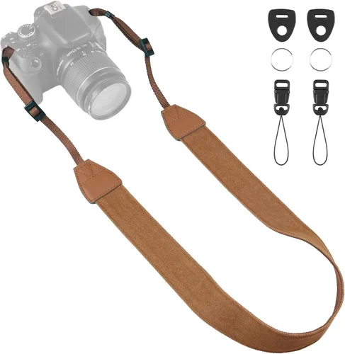 Correa universal para cámara, correa para el cuello de la cámara, correas de hombro ajustables compatibles con Canon, Fujifilm, Nikon, Olympus,