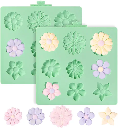 Miniatura 13 de KALAIEN Molde de silicona de flores de crisantemo para decoración de pasteles de fondant, chocolate, azúcar, decoración de pasteles de caramelo